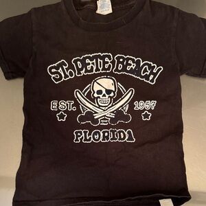 Black Kids Pirate Graphic T-Shirt